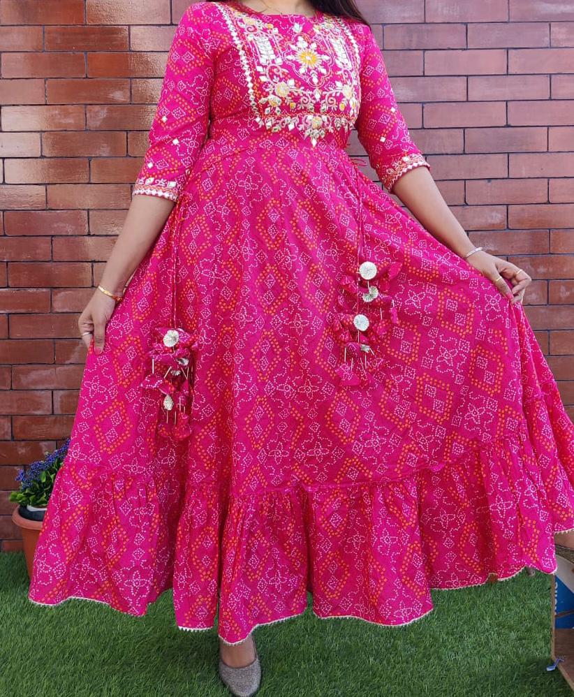 Long Embroidery Rani Gown