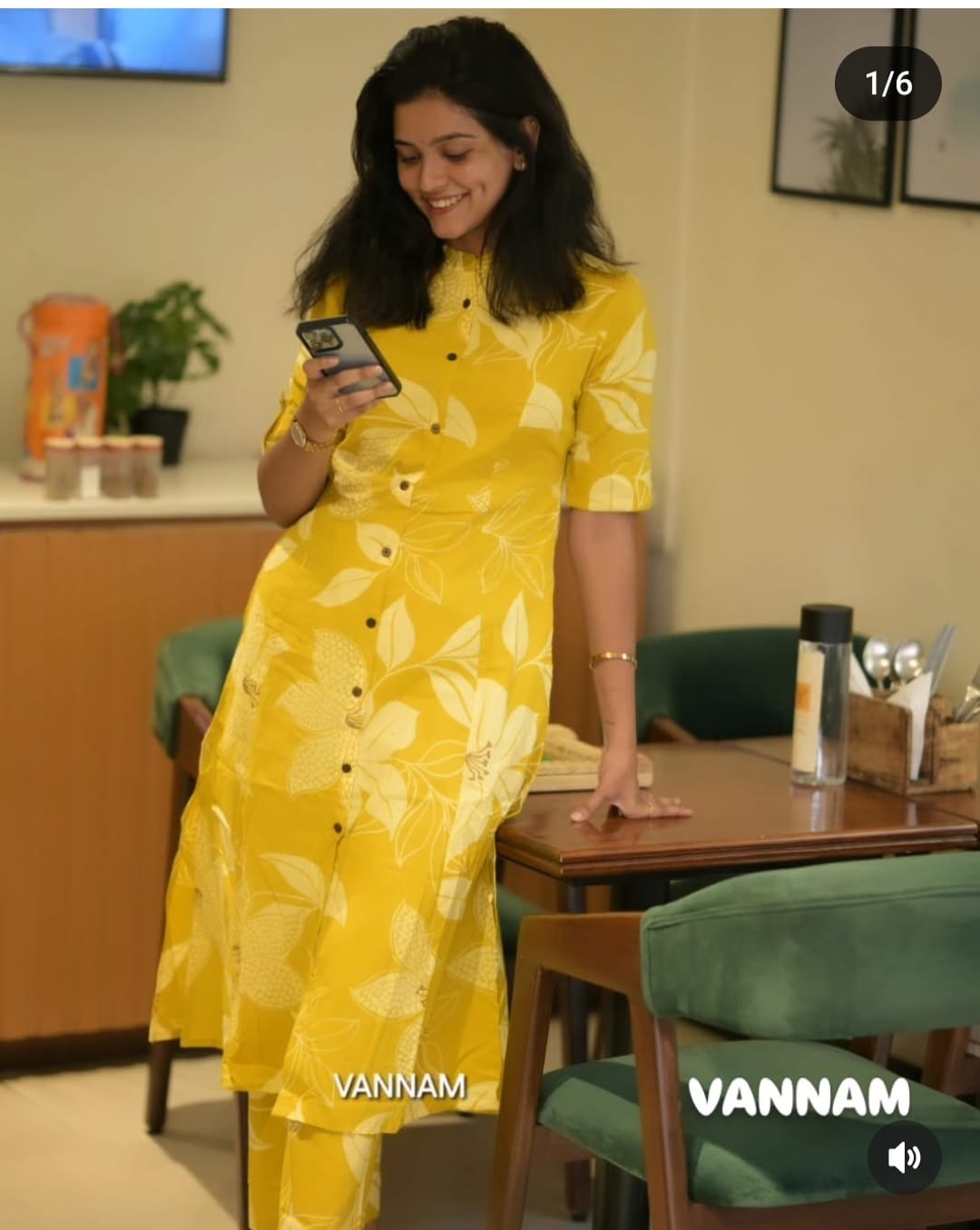 Yellow Pure Cotton New Printed Kurta Pant Set