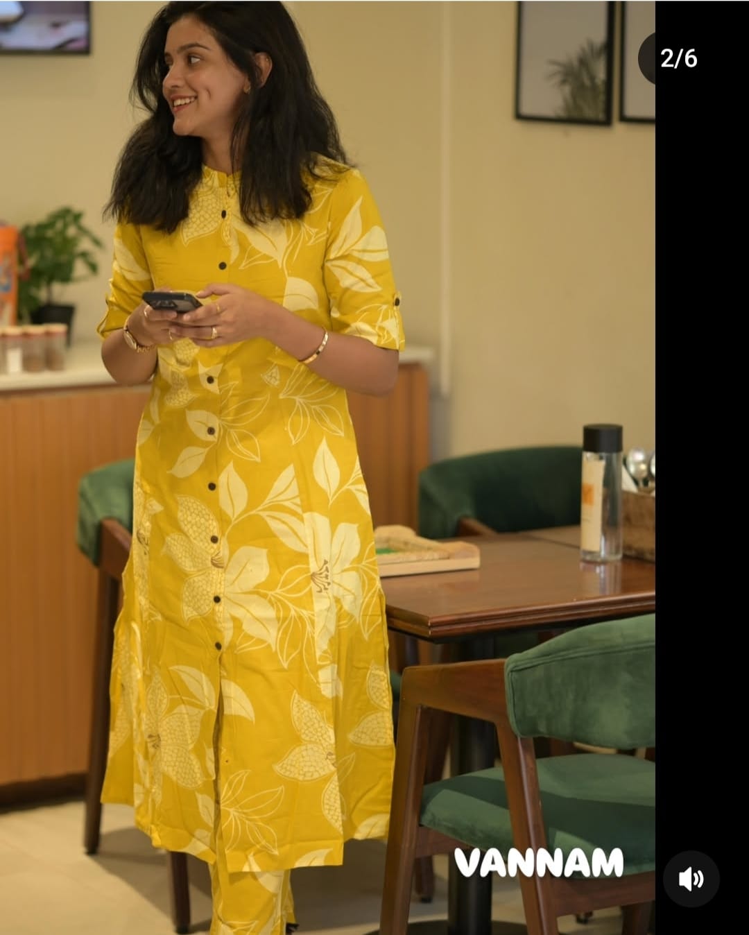 Yellow Pure Cotton New Printed Kurta Pant Set