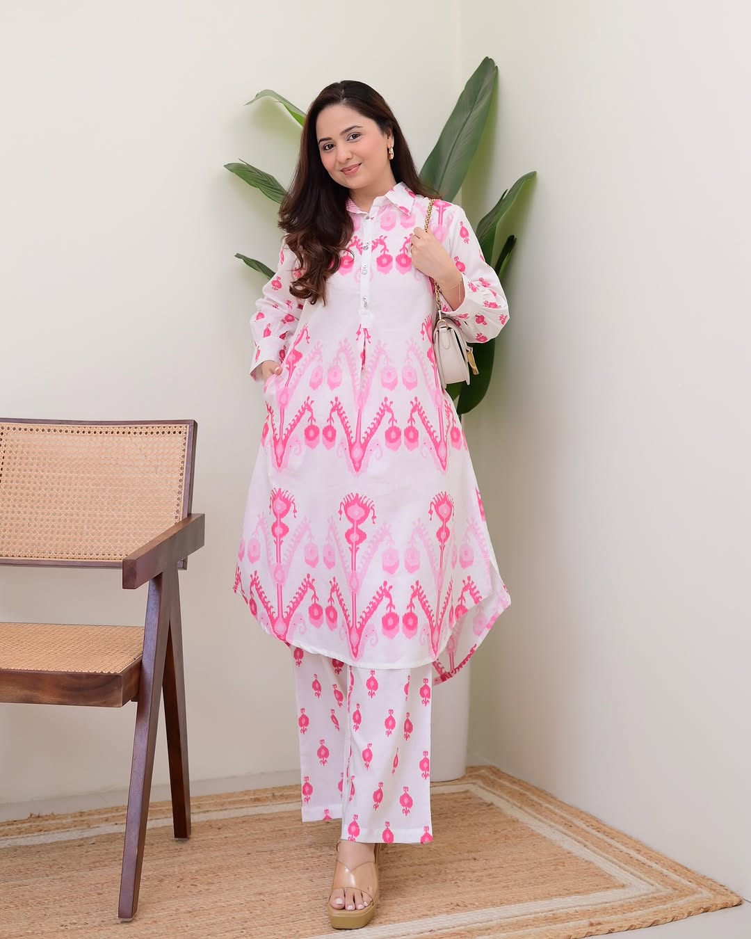 Aahana New Designer Co-Ord Set Pink