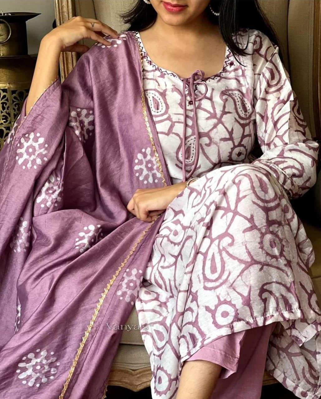 Pure Cotton Kurta And Pants With Dupatta