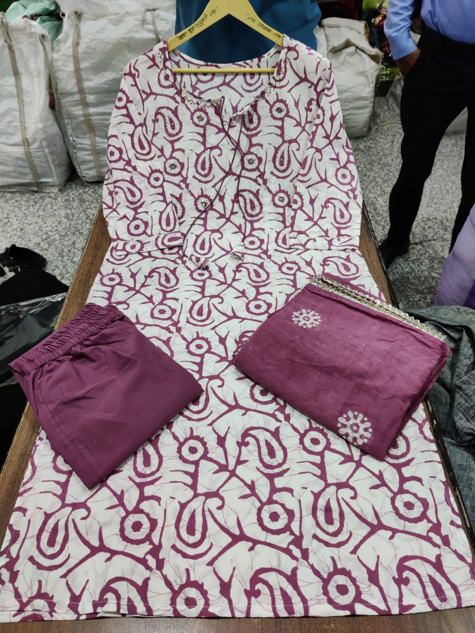 Pure Cotton Kurta And Pants With Dupatta