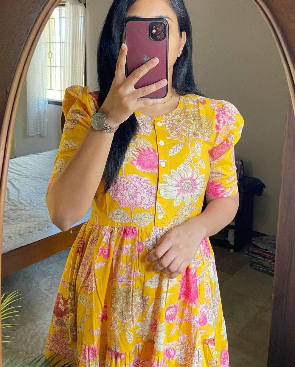 New Stylish Premium Party Dress Yellow