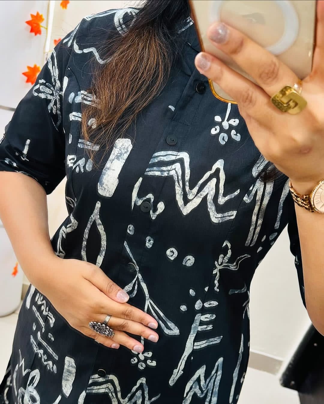 Nisha Black Zigzag Co-Ord Set