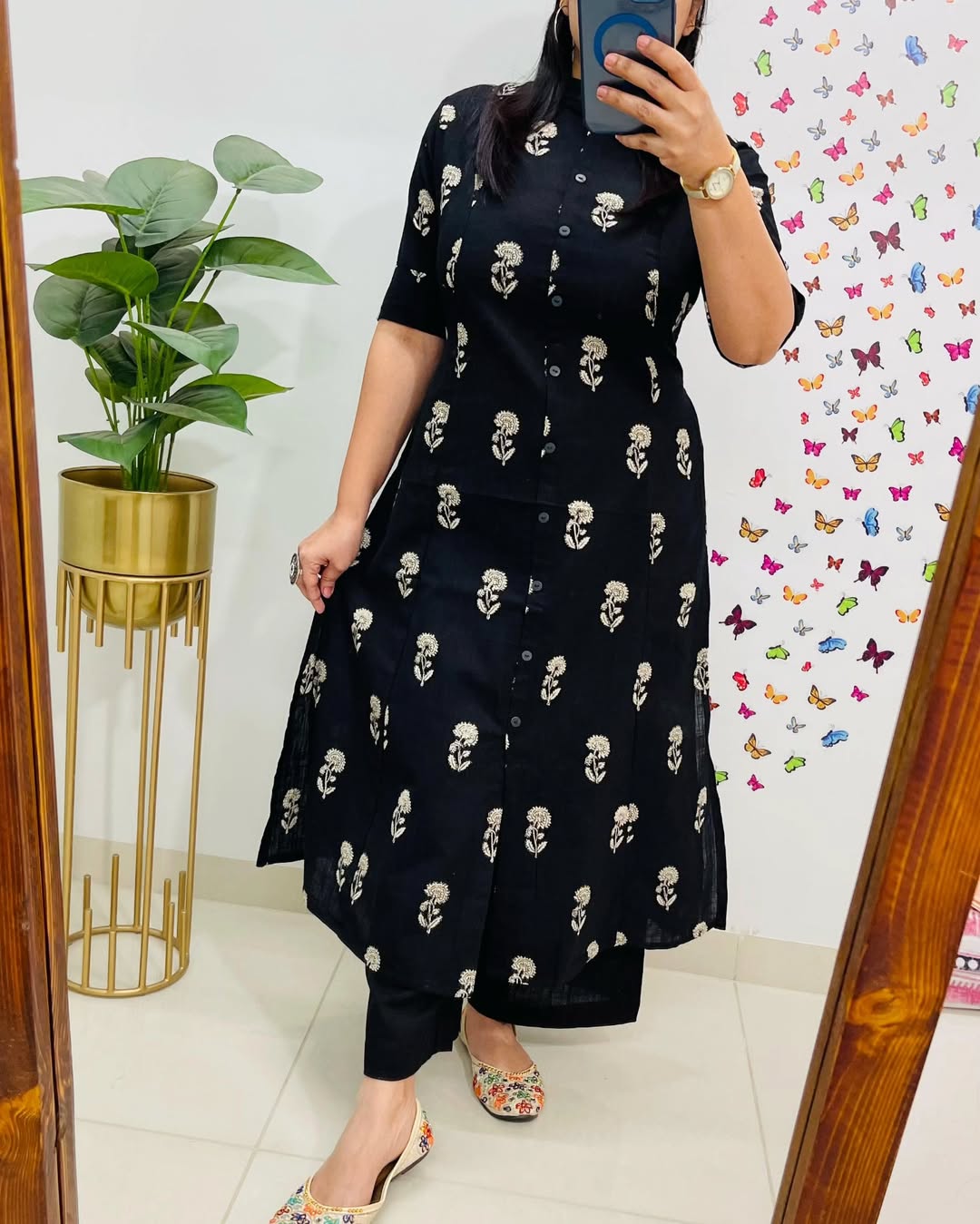 Liza Black Cotton Co-Ord Set