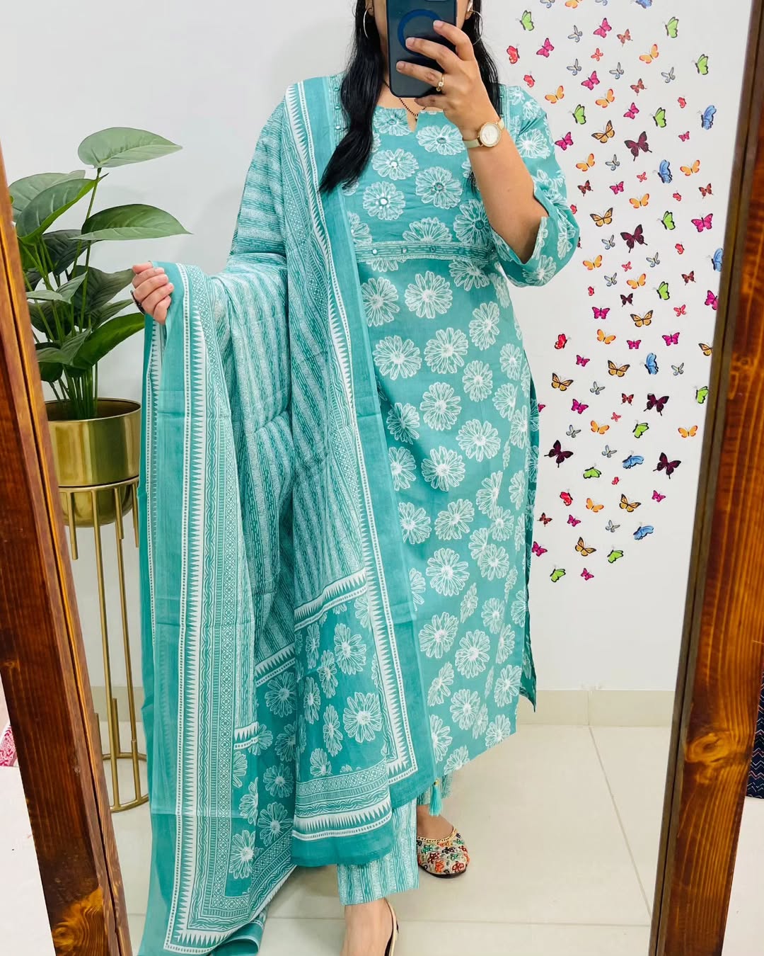 Tisha New Designer Kurta Pant with Dupatta Set Green