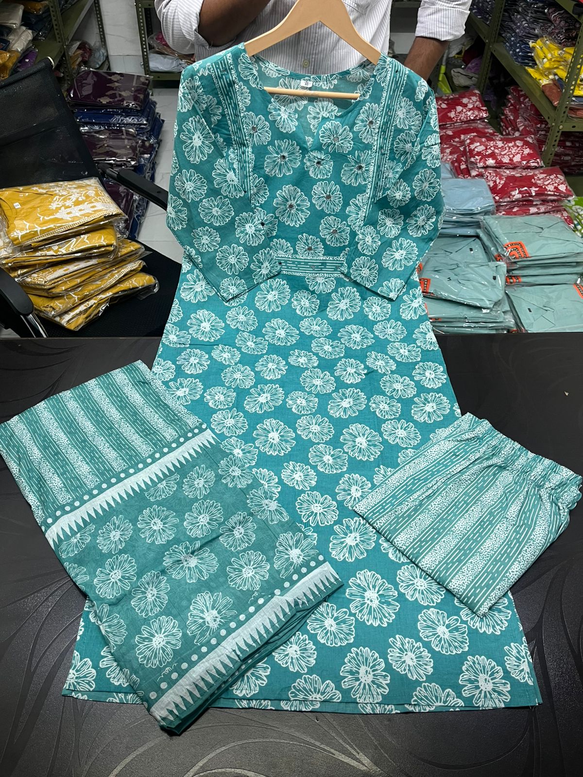 Tisha New Designer Kurta Pant with Dupatta Set Green