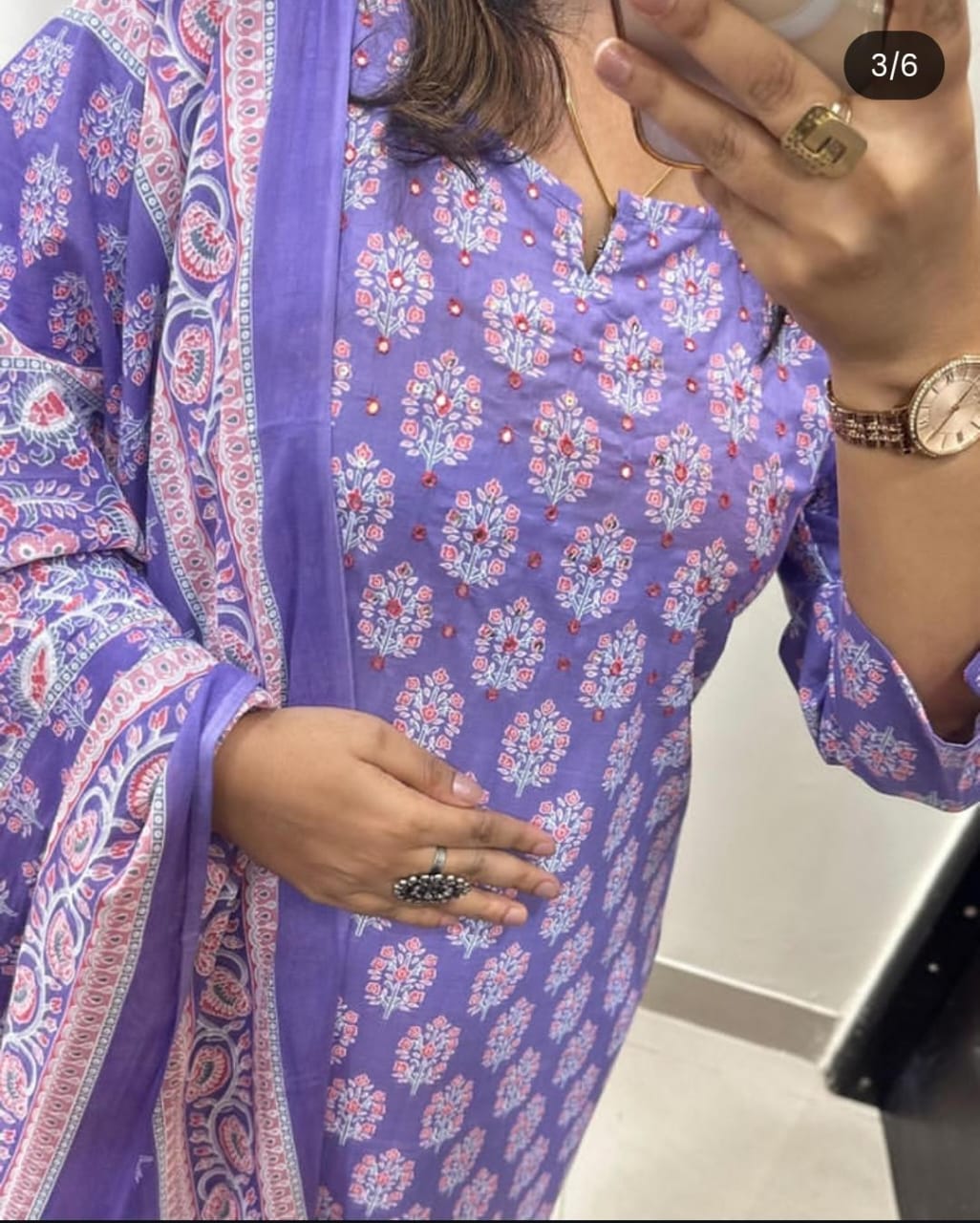 Inaya New Designer Kurta Pant With Dupatta Set Purple